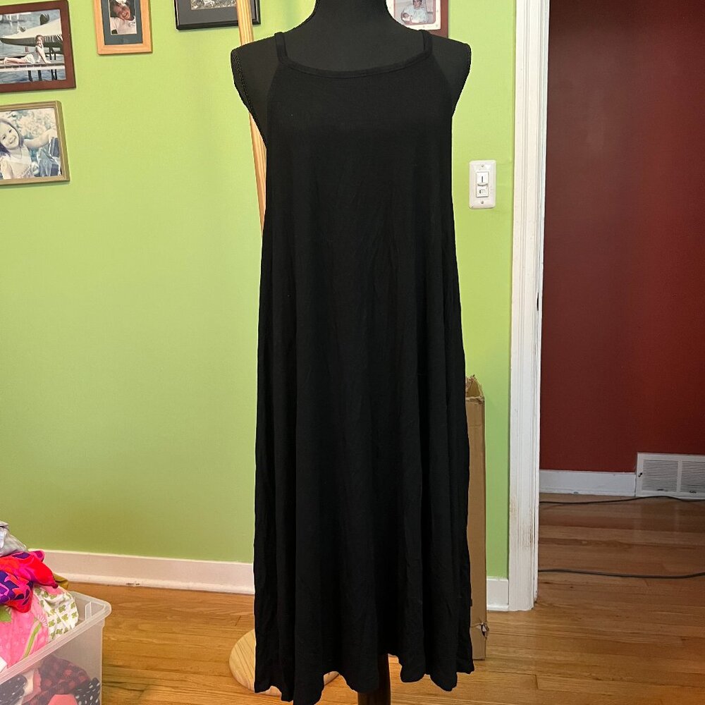 Old Navy Black Spaghetti Strap Lightweight Dress 2X